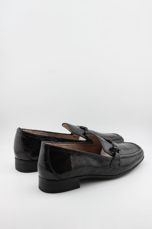 Hispanitas Crocodile-Embossed Leather Loafers
